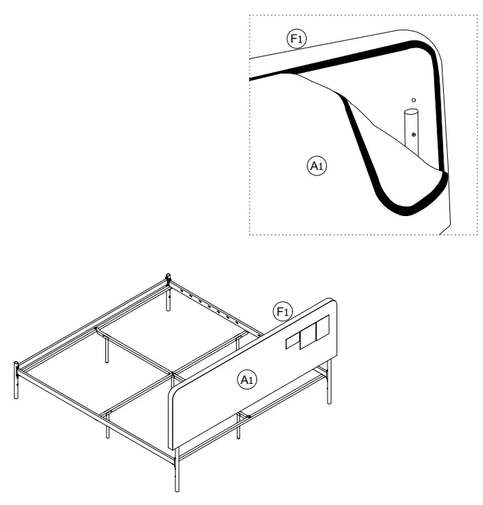 The Home Depot DA4027449 Mixed Material Bed - Step 12
