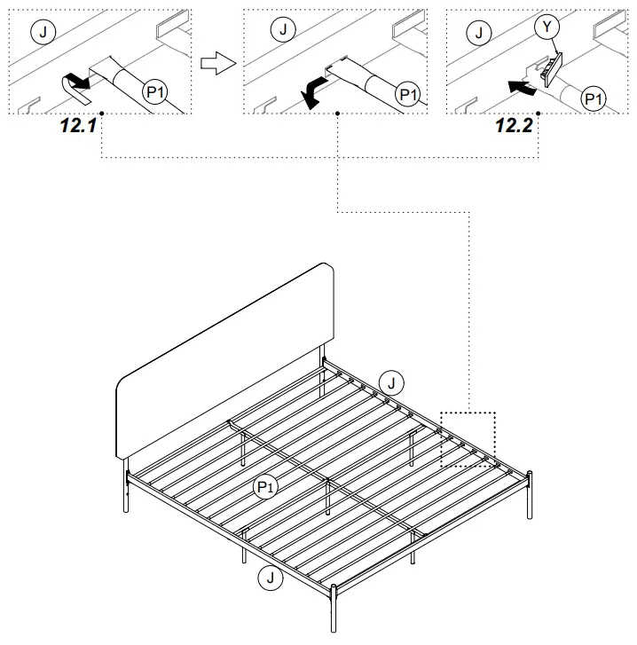 The Home Depot DA4027449 Mixed Material Bed - Step 13