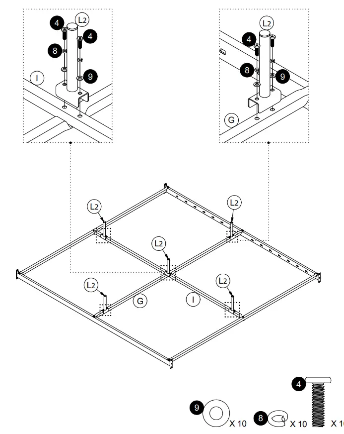 The Home Depot DA4027449 Mixed Material Bed - Step 14
