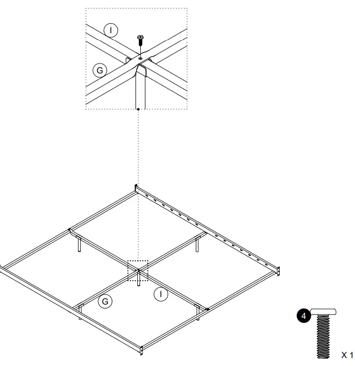 The Home Depot DA4027449 Mixed Material Bed - Step 15