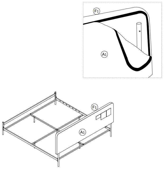 The Home Depot DA4027449 Mixed Material Bed - Step 18
