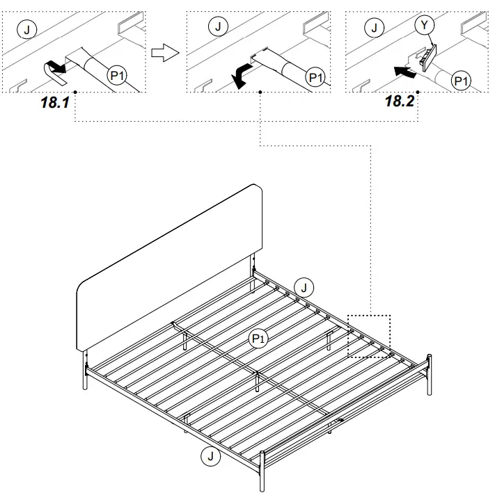 The Home Depot DA4027449 Mixed Material Bed - Step 19