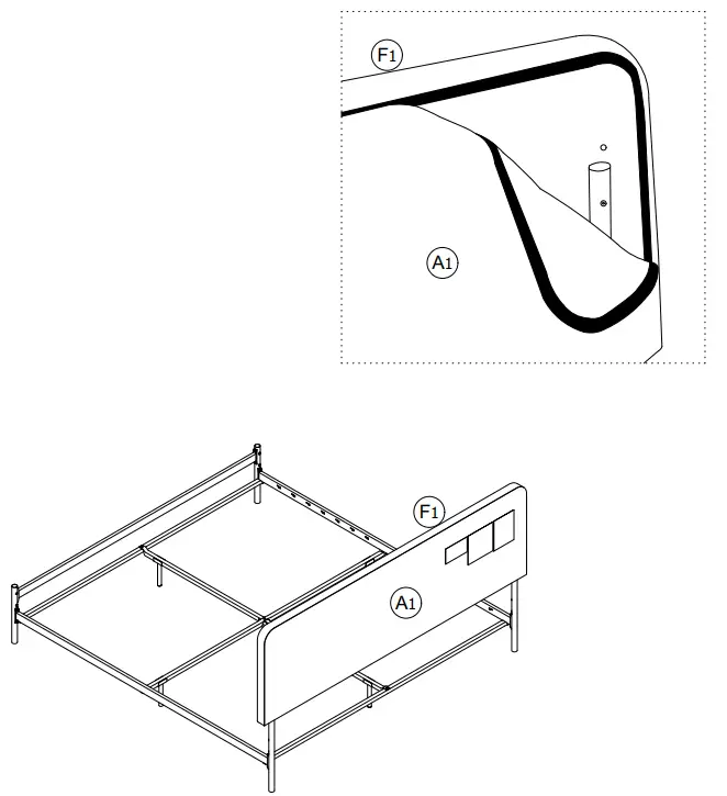 The Home Depot DA4027449 Mixed Material Bed - Step 21