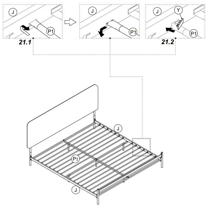 The Home Depot DA4027449 Mixed Material Bed - Step 22