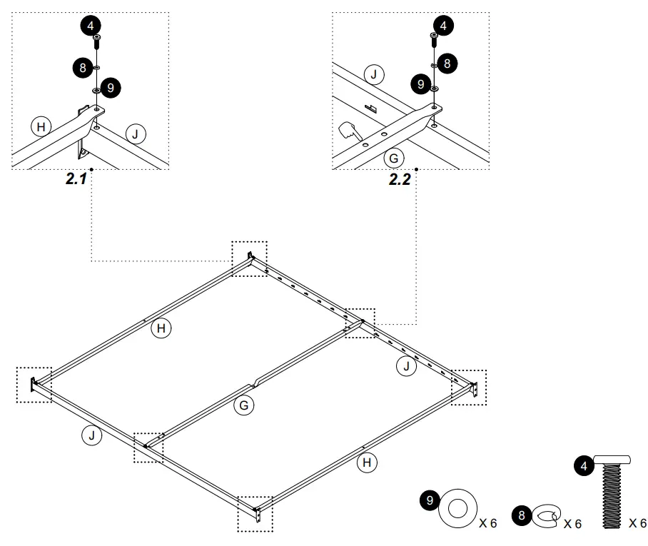 The Home Depot DA4027449 Mixed Material Bed - Step 3