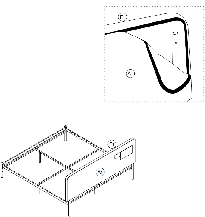 The Home Depot DA4027449 Mixed Material Bed - Step 9