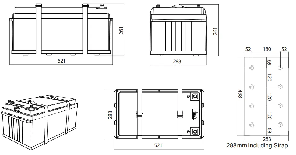 Enerdrive EPL-100BT-12V-SLIM ePOWER B TEC LiFePO4 Lithium Ion Phosphate Battery - Fig 10