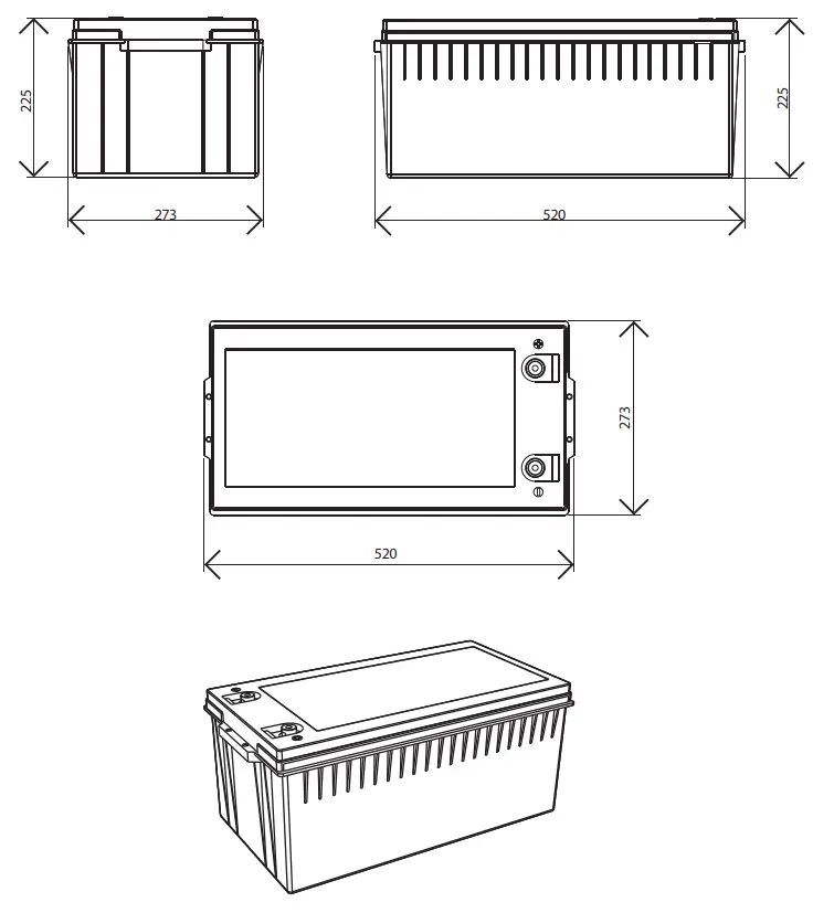 Enerdrive EPL-100BT-12V-SLIM ePOWER B TEC LiFePO4 Lithium Ion Phosphate Battery - Fig 14