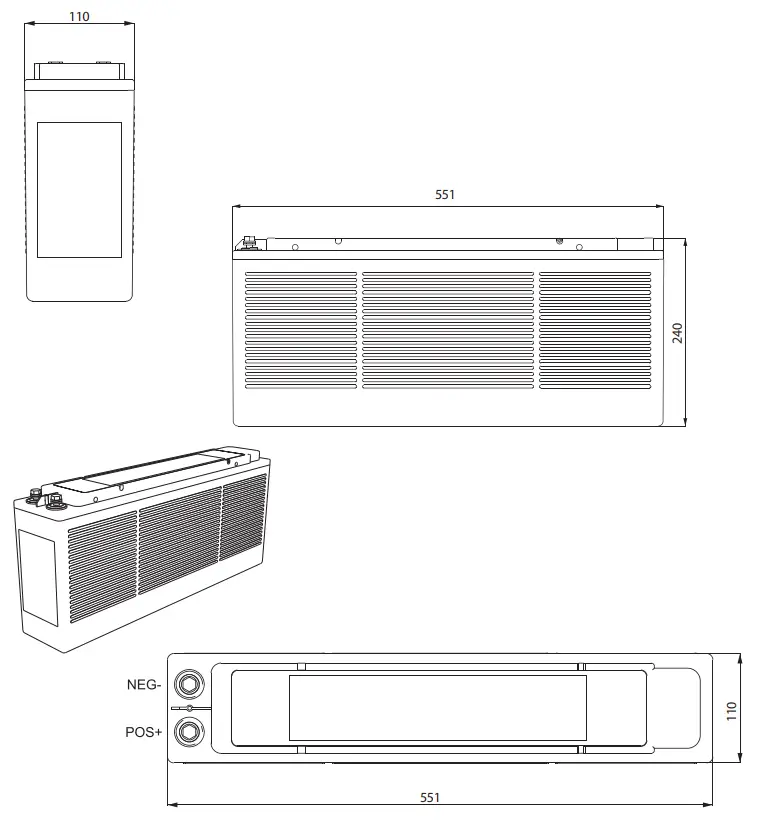 Enerdrive EPL-100BT-12V-SLIM ePOWER B TEC LiFePO4 Lithium Ion Phosphate Battery - Fig 4