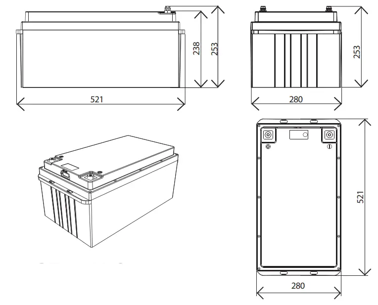 Enerdrive EPL-100BT-12V-SLIM ePOWER B TEC LiFePO4 Lithium Ion Phosphate Battery - Fig 9