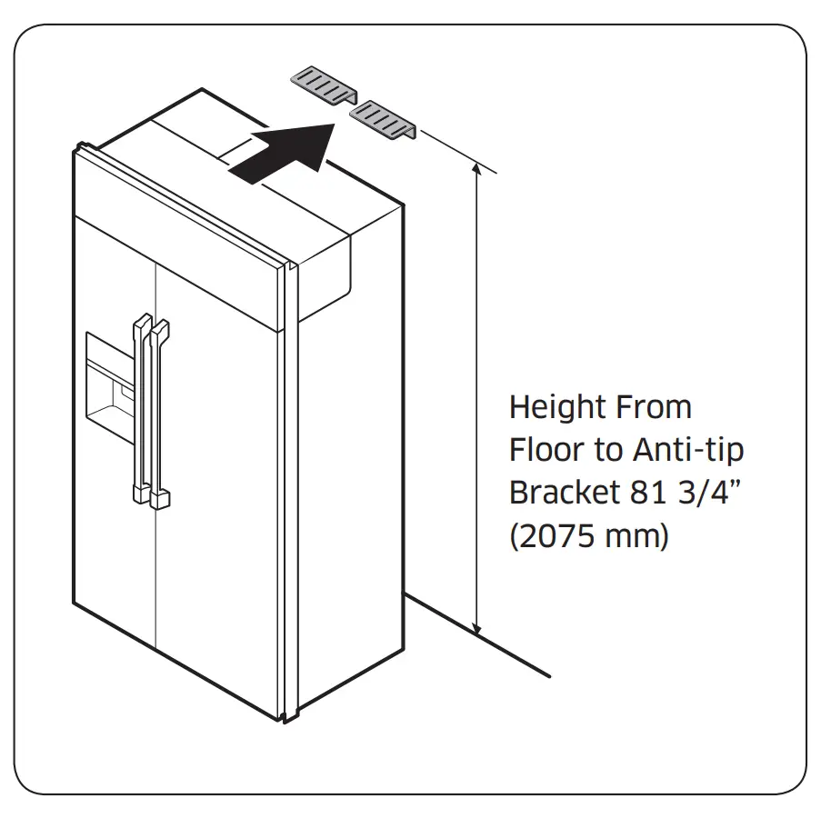 Move to the anti-tip brackets