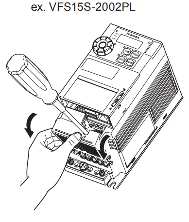 Remove the terminal block cover