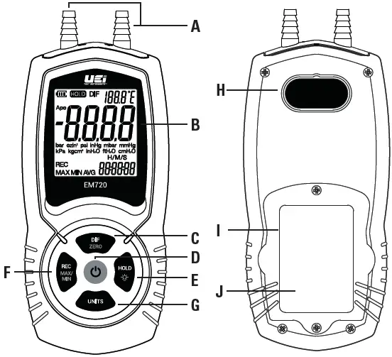 EM720 Hi Res Differential Manometer 01