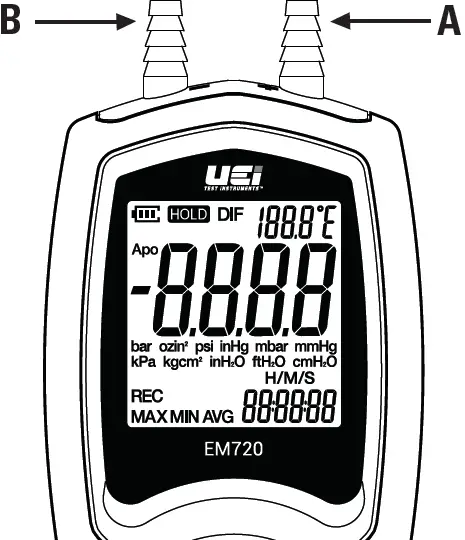 EM720 Hi Res Differential Manometer 10
