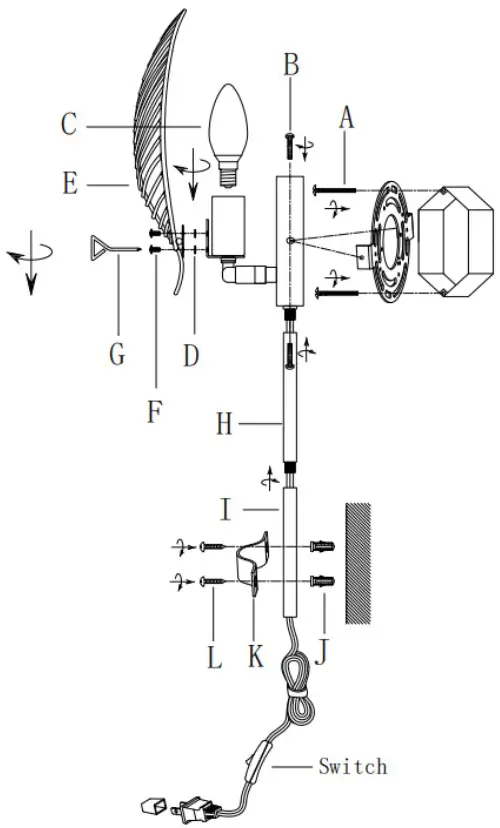 River of Goods 20686 Verity Single Light Gold Tone Metal Wall Sconce