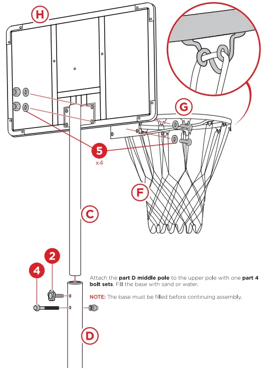 bcp SKY6250 Kids Clear Backboard Basketball Hoop - Product 2