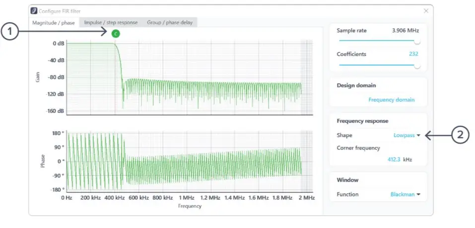 Frequency domain designer