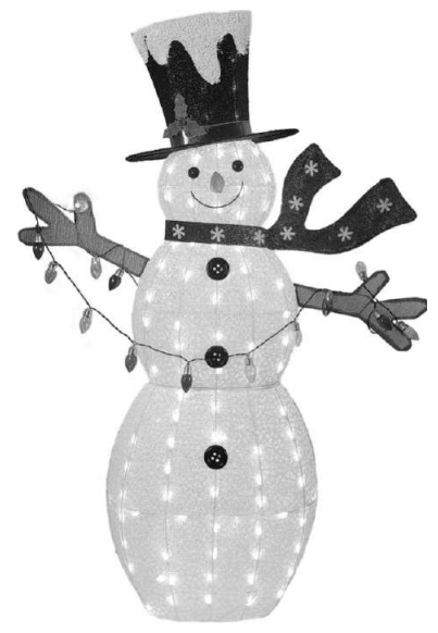 Winter Wonder Lit SNOWMAN 72 Inch LED Snowman Holding String Light -