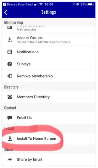 BBB Stack Team App - setting 2