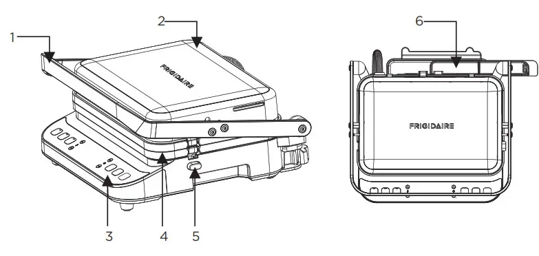 FRIGIDAIRE ECG426 Digital 5 In 1 Contact Grill - fig