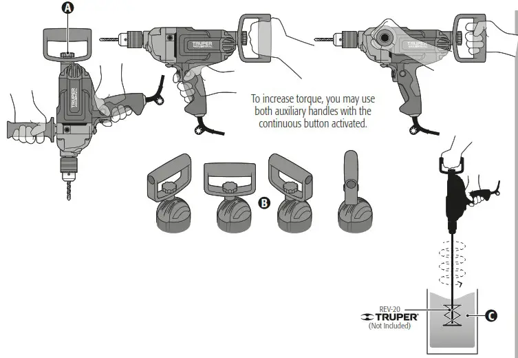 TRUPER 16714 Spade Handle Drill - Parts 2