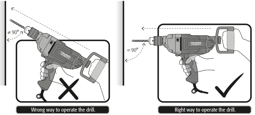 TRUPER 16714 Spade Handle Drill - Safety warnings 1
