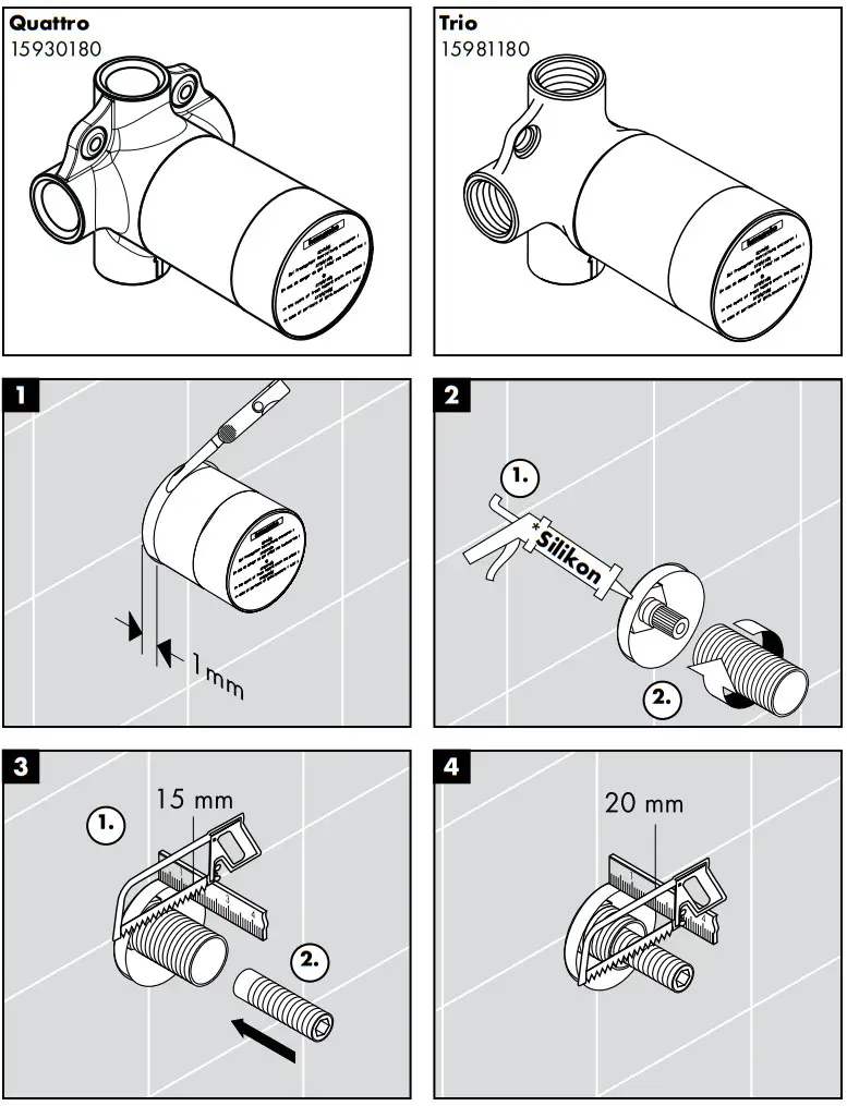 hansgrohe 11925000 AXOR Urquiola Shut-off and Diverter Valves - fig 1