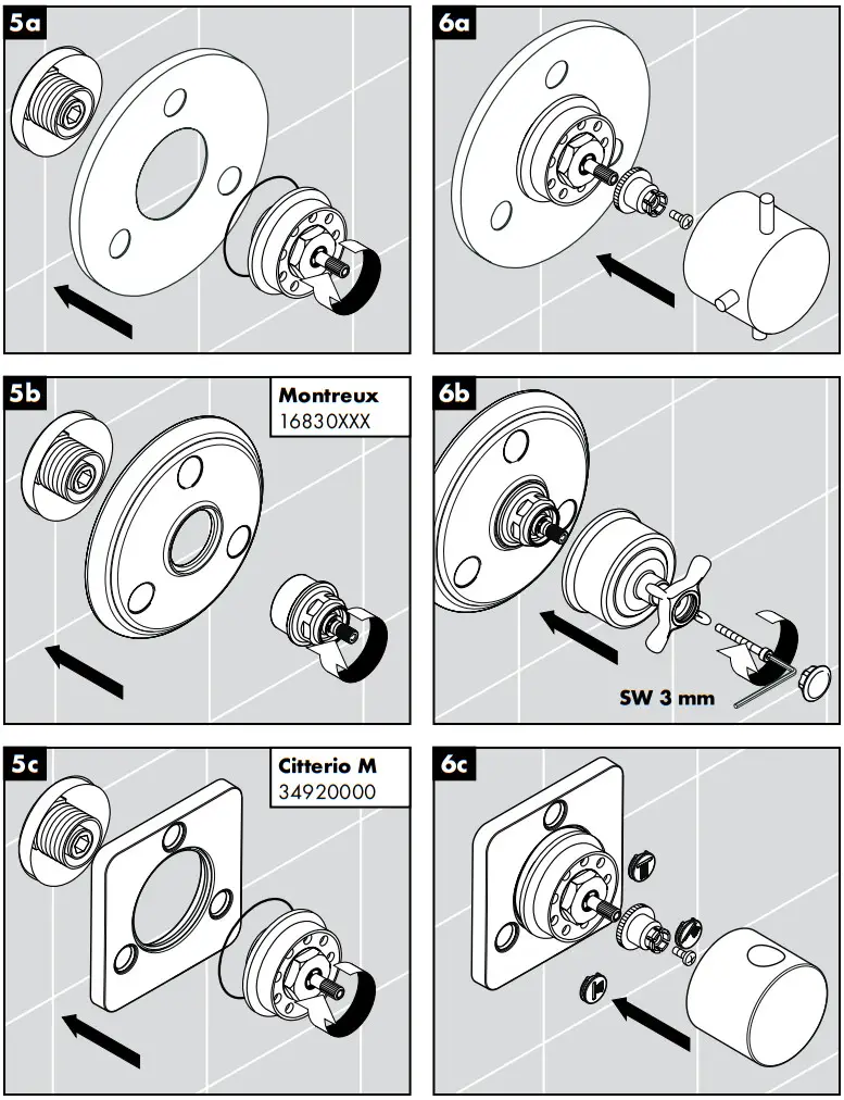 hansgrohe 11925000 AXOR Urquiola Shut-off and Diverter Valves - fig 2