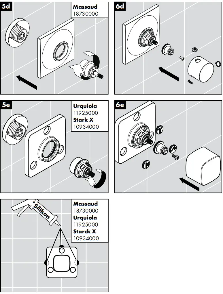 hansgrohe 11925000 AXOR Urquiola Shut-off and Diverter Valves - fig 3