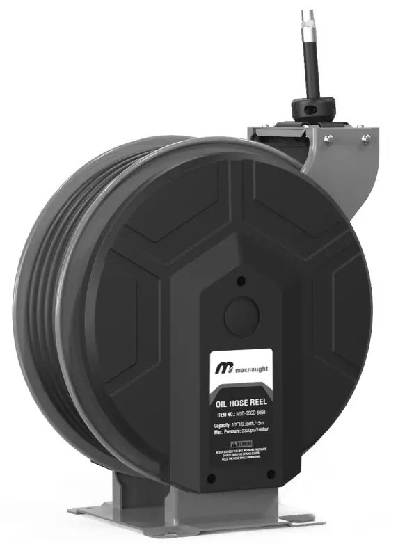 macnaught M3D SSAW 5050 Slow Retraction Series Double Guide Arm Spring Driven Safety Hose Reel -
