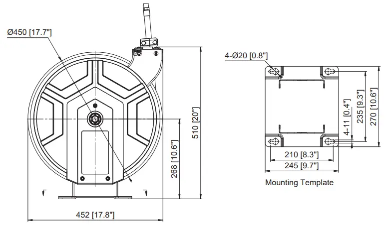 macnaught M3D SSAW 5050 Slow Retraction Series Double Guide Arm Spring Driven Safety Hose Reel - fig1
