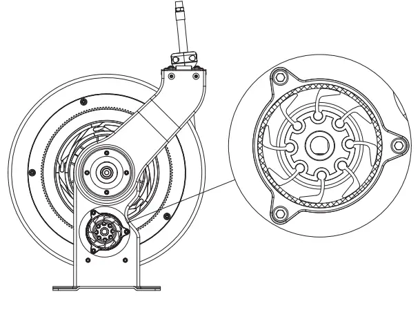 macnaught M3D SSAW 5050 Slow Retraction Series Double Guide Arm Spring Driven Safety Hose Reel - fig4