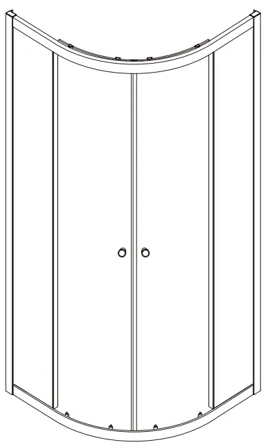 ANZZI SD AZ050 01 Glass Shower Door 