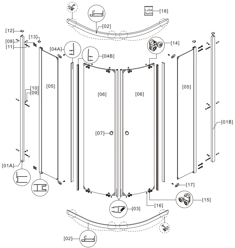ANZZI SD AZ050 01 Glass Shower Door - Part 1