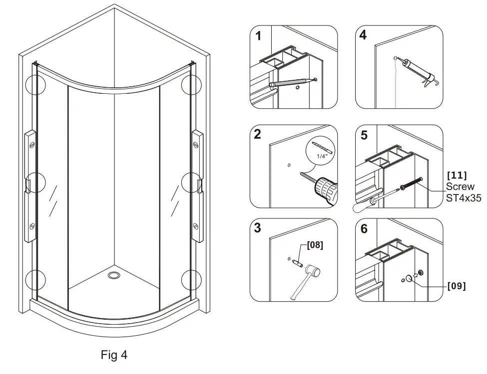 ANZZI SD AZ050 01 Glass Shower Door - Part 6