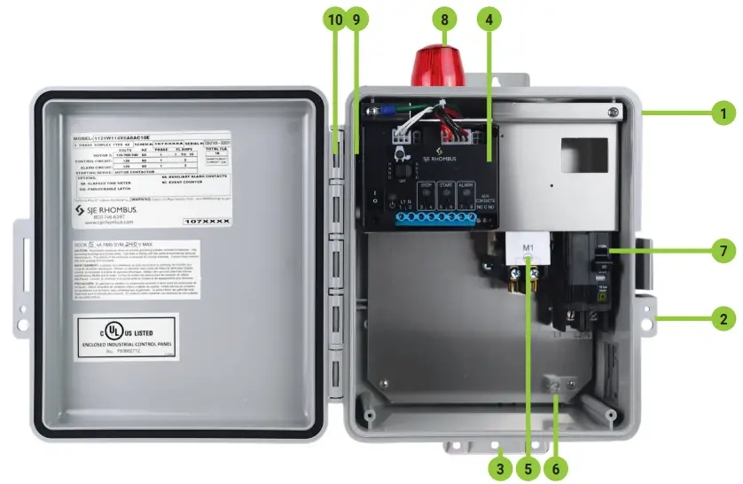 SJE RHOMBUS Model 112 Control Panel - overview