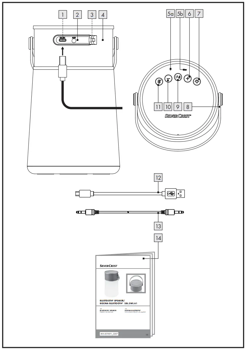 Lidl HG9913 Bluetooth Speaker - packaging material
