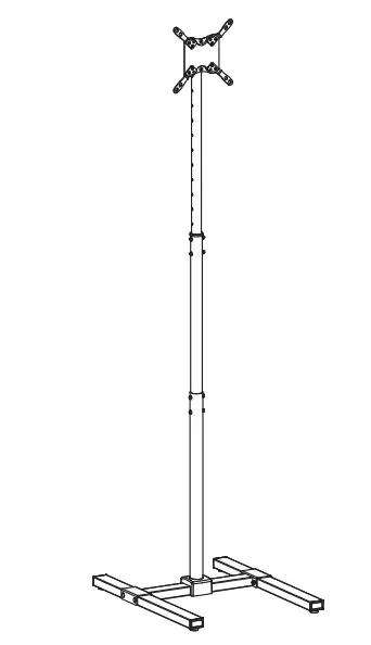 V I V O STAND-TV17 Black TV Stand for Treadmills and Ellipticals