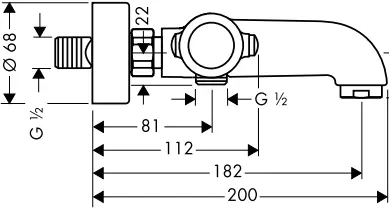 hansgrohe RAINDANCE Shower Set - Dimensions 11a