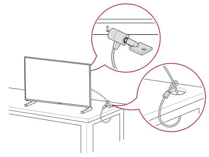 LG 55CT5WJ Digital Signage Monitor - Using Kensington Lock
