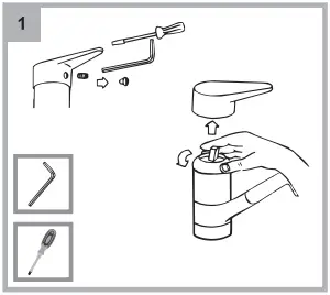 CORNAT SP-EHM-BR Single Lever Sink Mixer B1