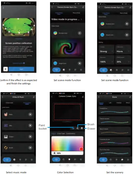 tuya TV01RGB TV LED Backlight with Camera - Mode 2