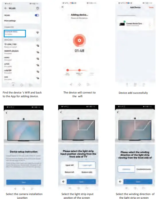 tuya TV01RGB TV LED Backlight with Camera - Register 1