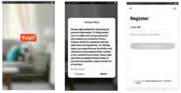 tuya TV01RGB TV LED Backlight with Camera - Register