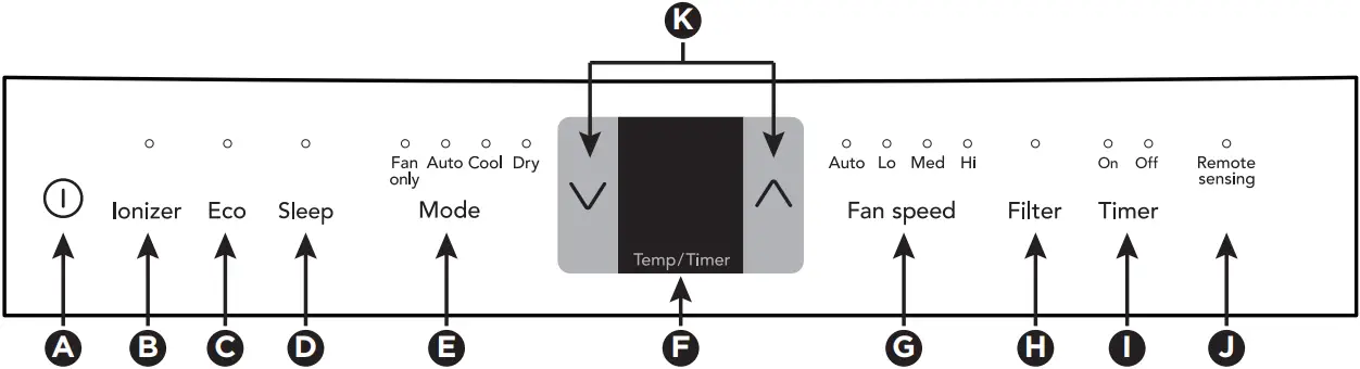 FRIGIDAIRE FHTC123WA - Air Conditioner Features