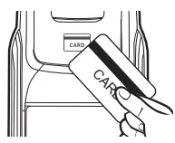 Opening the Door from Outside with a Card or Key Tag