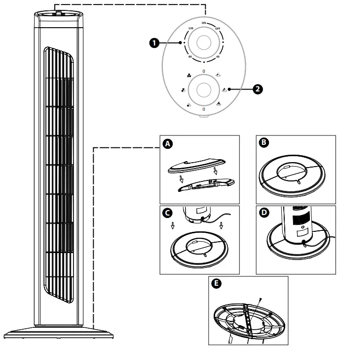 Qilive Q6833 Tower Fan