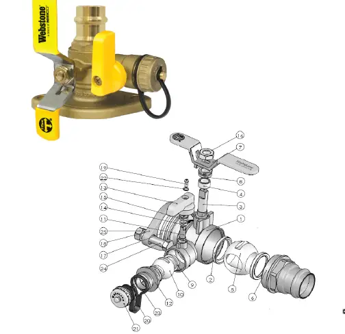 Webstone-4141-Series-Full-Port-Forged-Brass-Uni-Flange-Ball-Valves-4