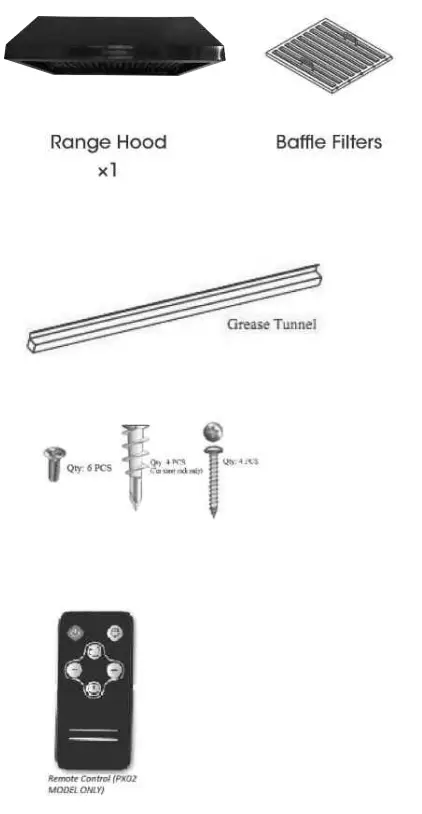 Vesta Hamilton 900CFM 30 Inch Black Stainless Steel Under Cabinet - tools 1