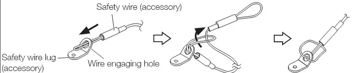 i-PRO WV-S1132 Network Camera - Engage the safety wire